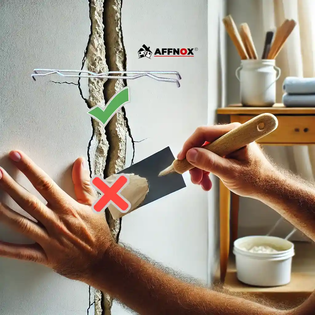Wie kann man einen Riss in der Wand effektiv ausbessern ?